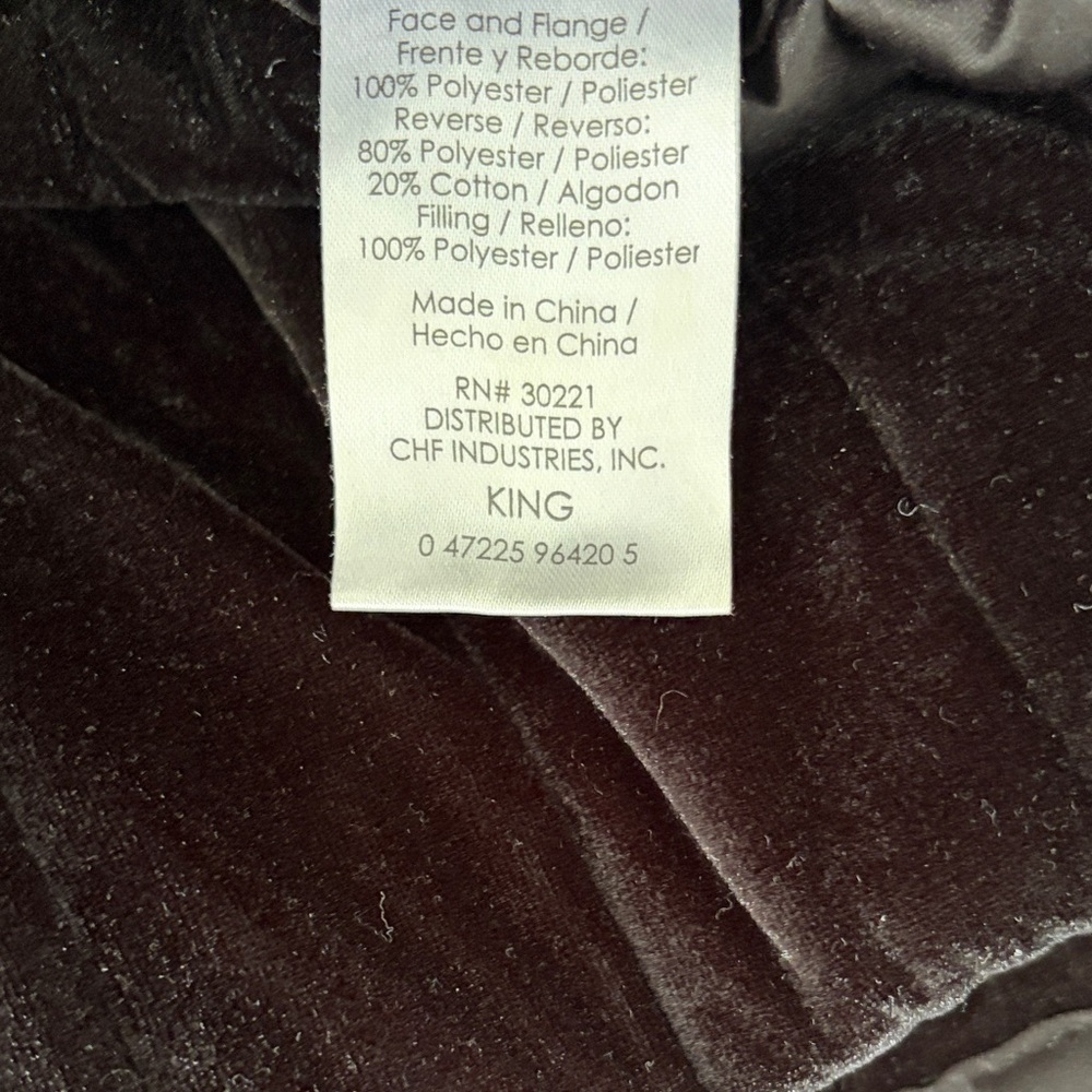 Black Velvet and Satin Striped King Size Coverlet - Picture 5 of 6